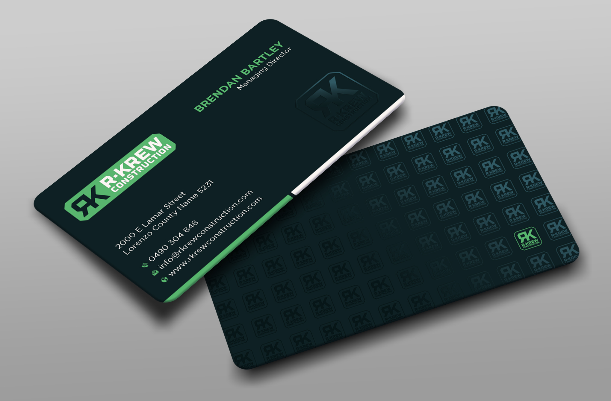 Business Card Design by Uttom 2 for RKREW Construction | Design #32174714