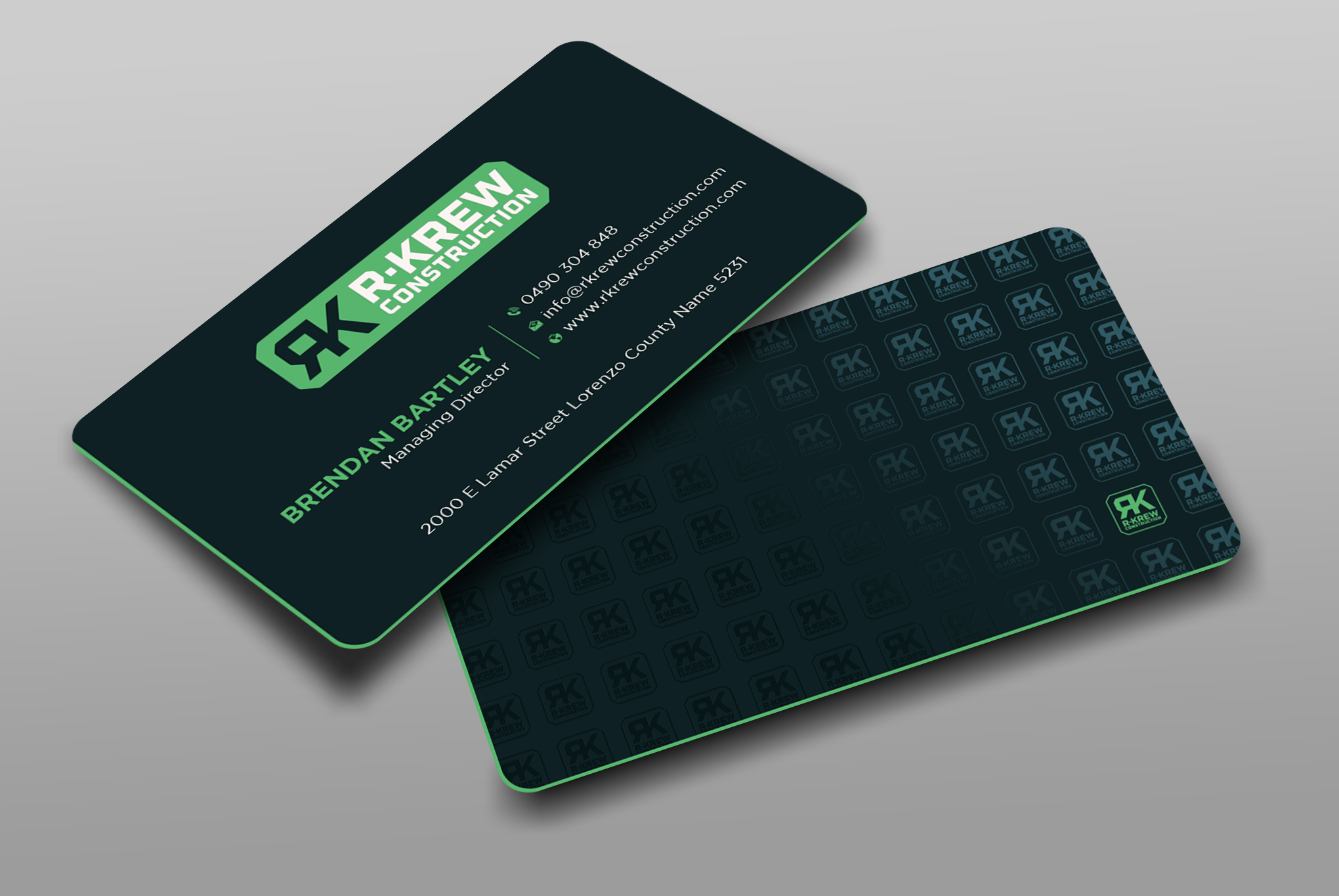 Business Card Design by Uttom 2 for RKREW Construction | Design #32174715