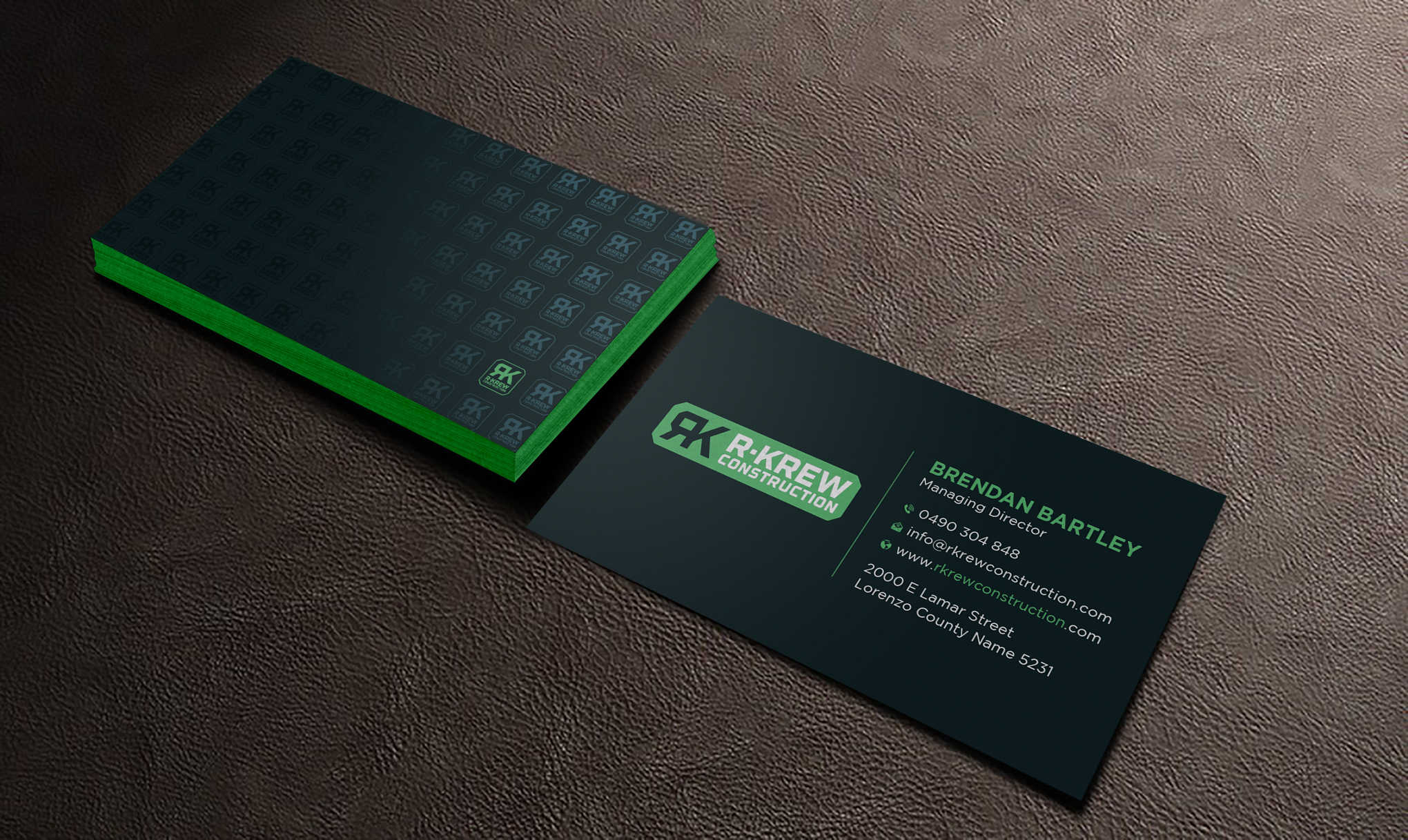 Business Card Design by Uttom 2 for RKREW Construction | Design #32174718