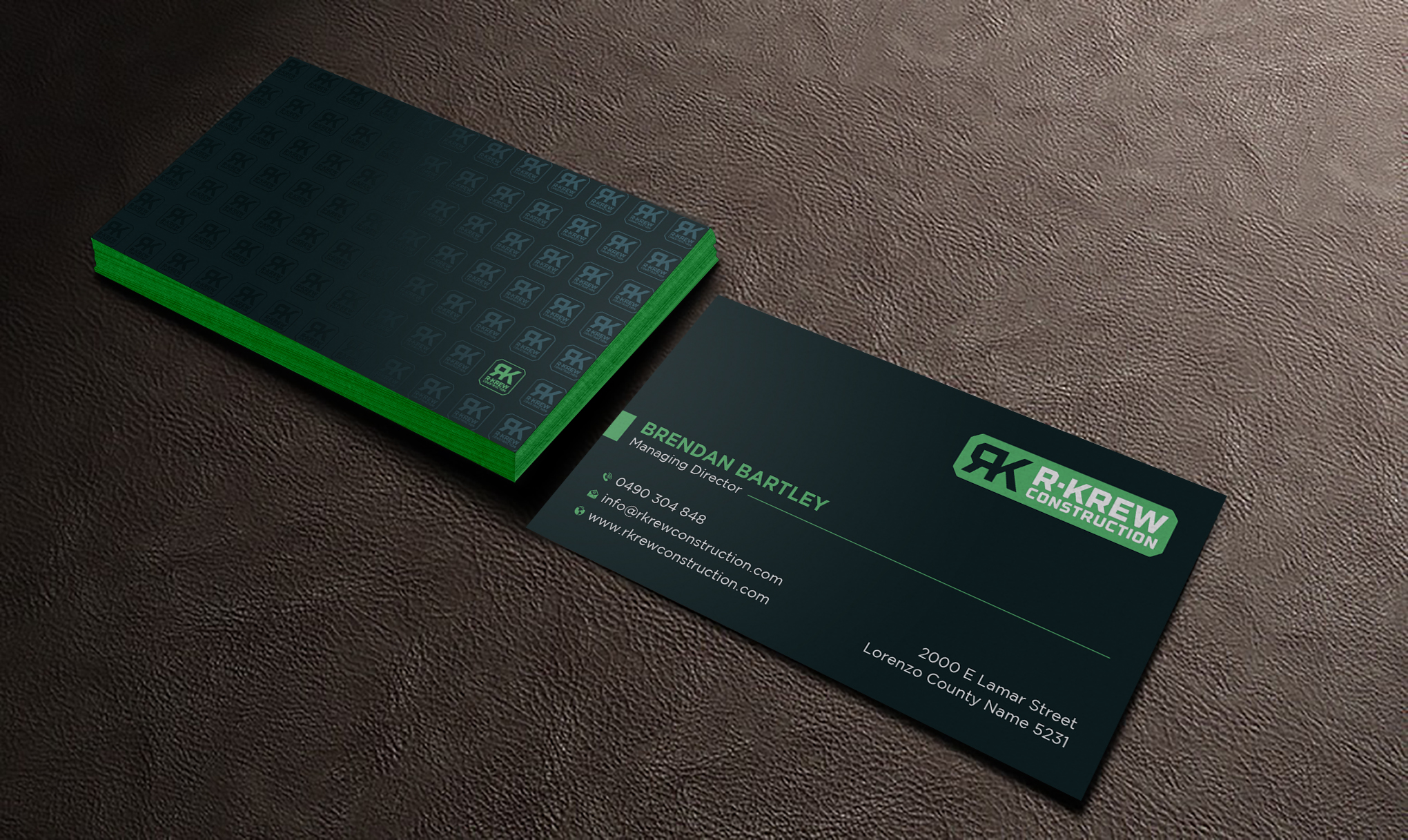 Business Card Design by Uttom 2 for RKREW Construction | Design #32174721