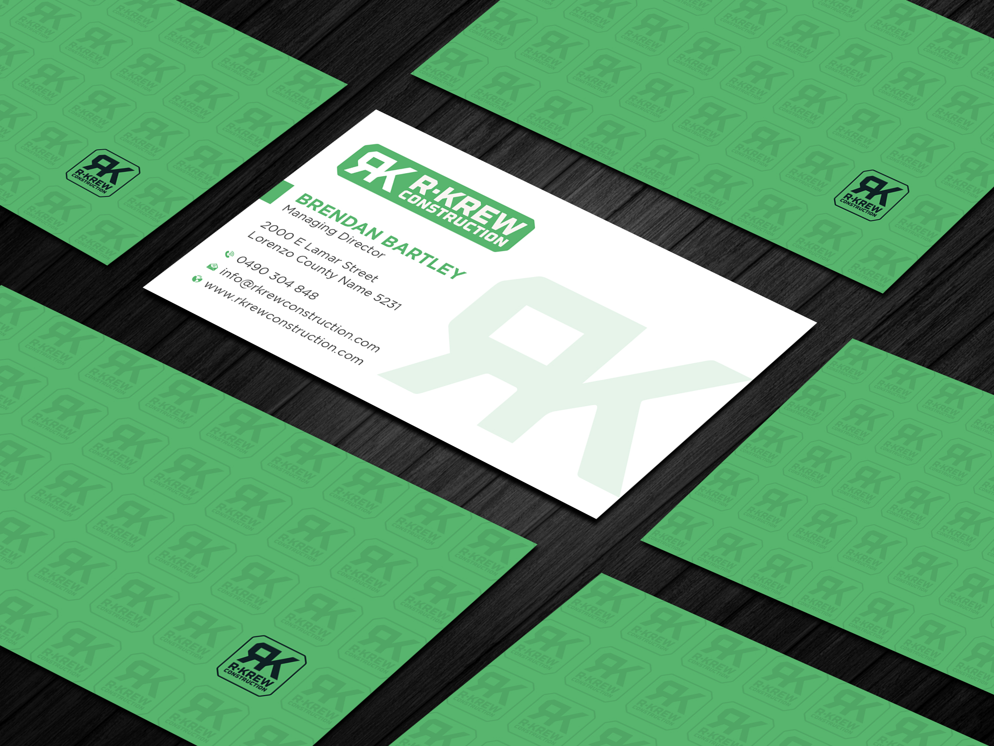 Business Card Design by Uttom 2 for RKREW Construction | Design #32174727
