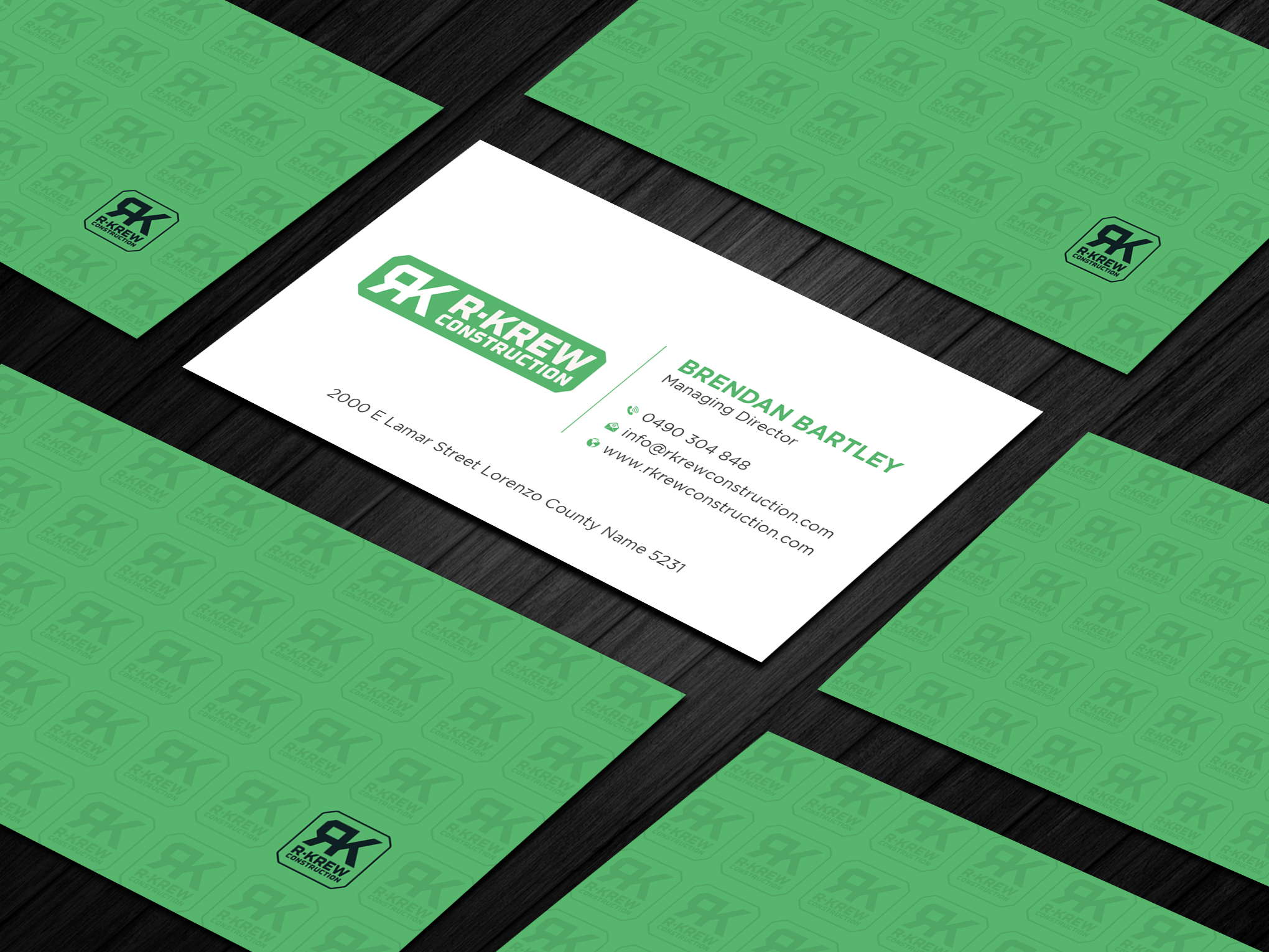 Business Card Design by Uttom 2 for RKREW Construction | Design #32174728