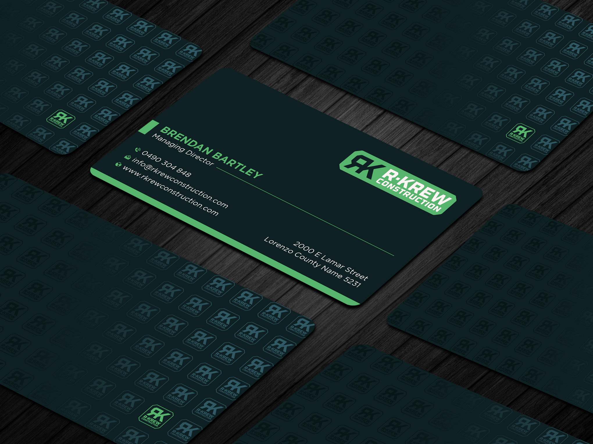 Business Card Design by Uttom 2 for RKREW Construction | Design #32174733