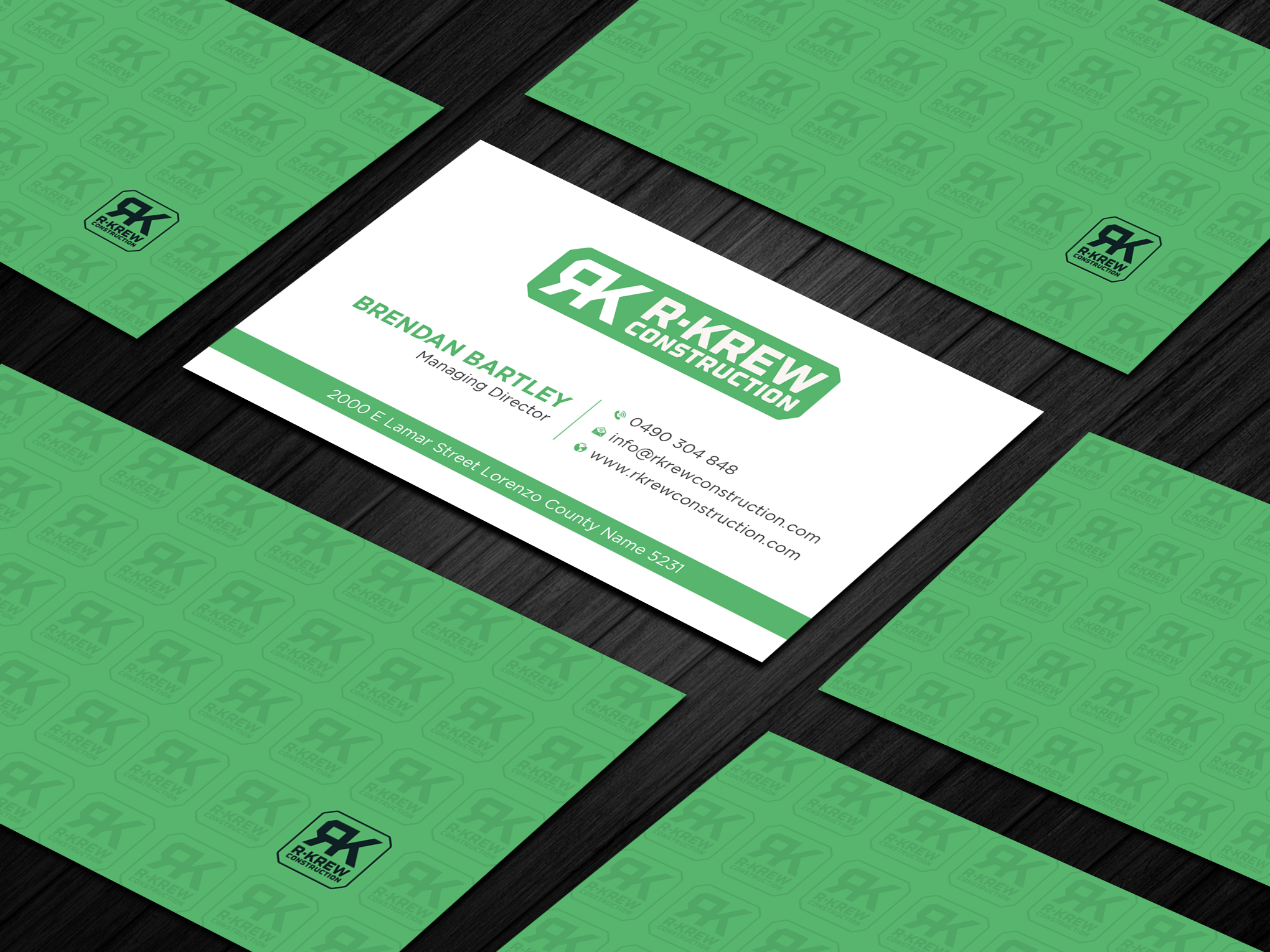 Business Card Design by Uttom 2 for RKREW Construction | Design #32174734