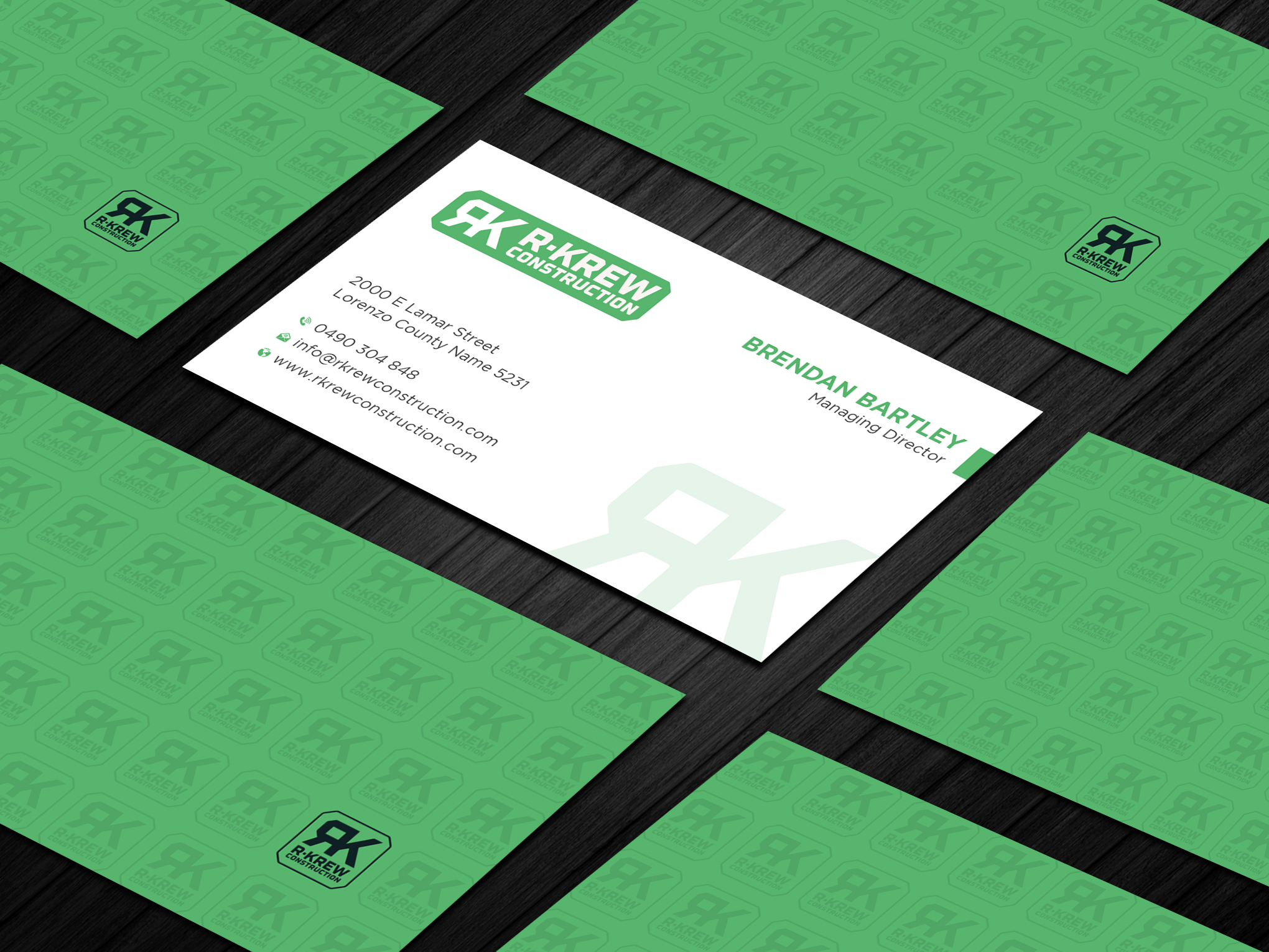 Business Card Design by Uttom 2 for RKREW Construction | Design #32174735