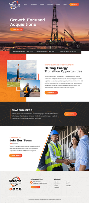 Web Design by Blue Sparrow for Tunnel Energy Partners | Design: #32192512