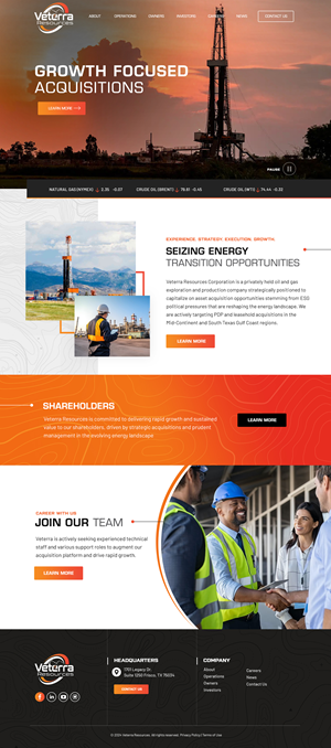Web Design by Blue Sparrow for Tunnel Energy Partners | Design: #32192513