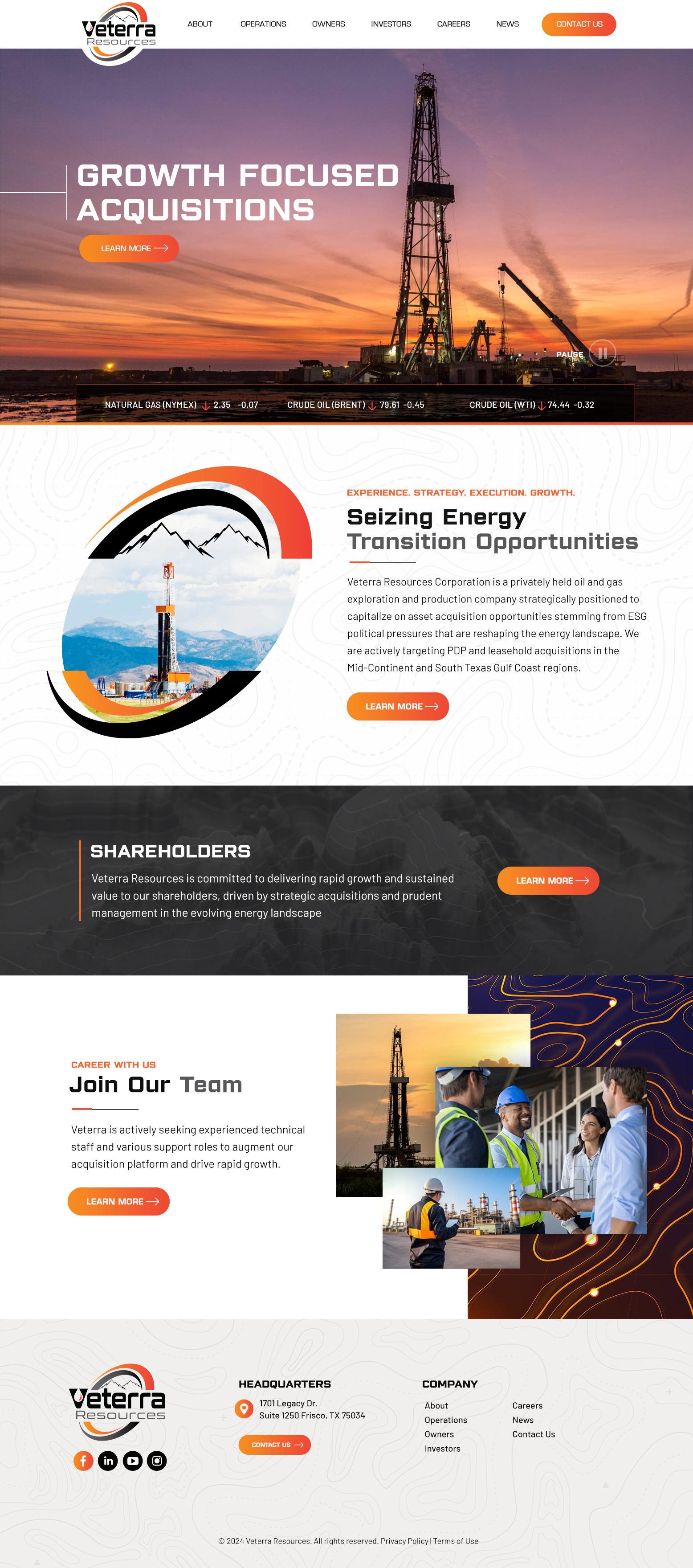 Diseño Web por Blue Sparrow para Tunnel Energy Partners | Diseño #32192514