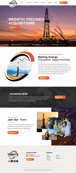 Web Design by Blue Sparrow for Tunnel Energy Partners | Design: #32192514