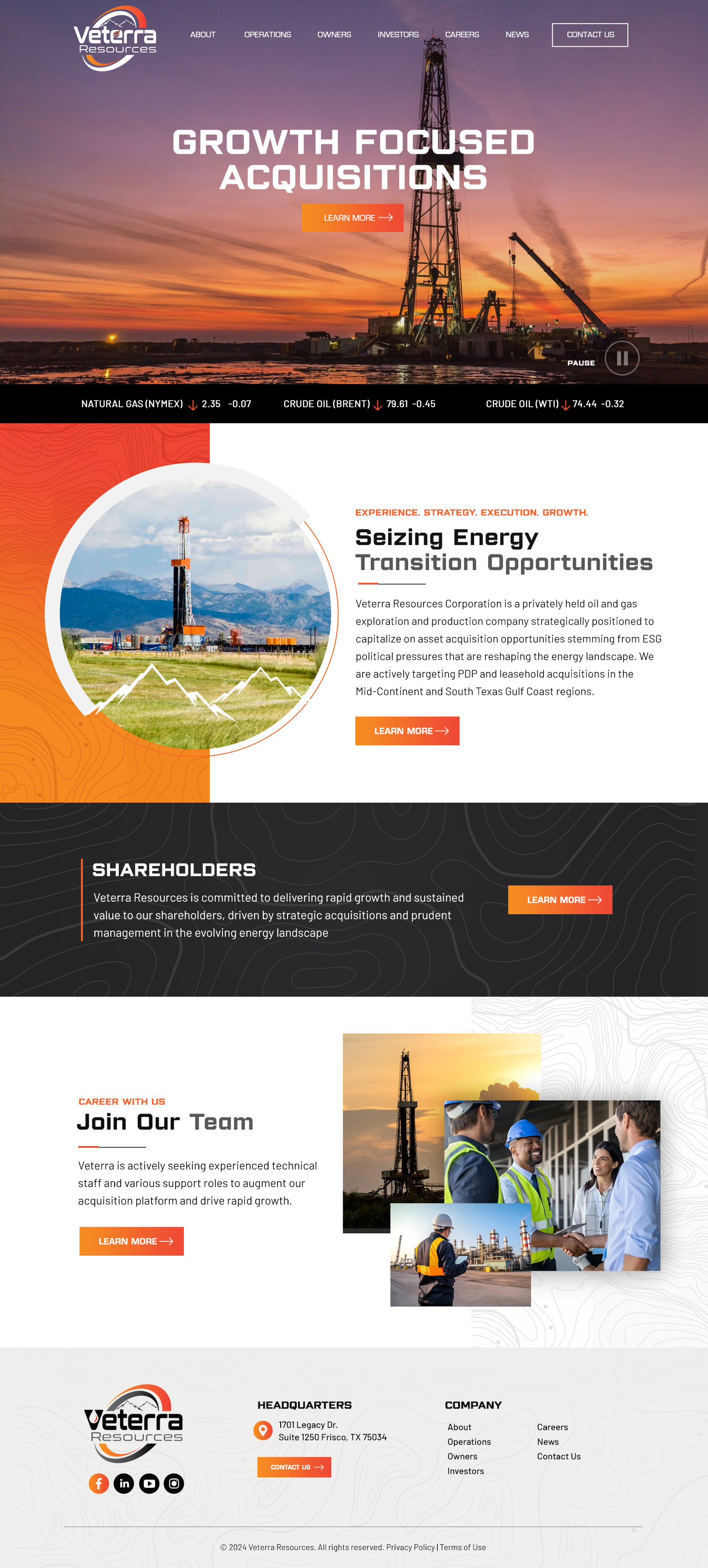 Web Design by Blue Sparrow for Tunnel Energy Partners | Design #32192757