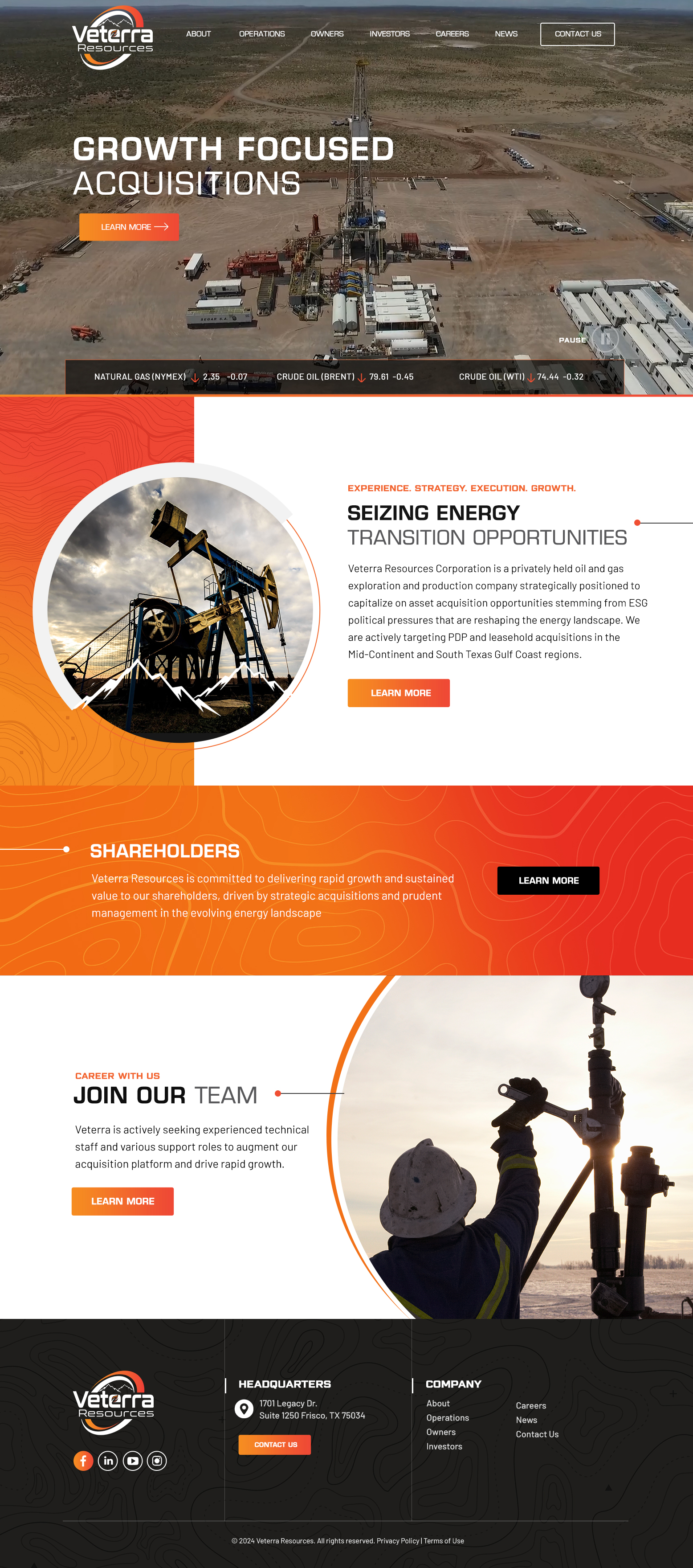 Diseño Web por Blue Sparrow para Tunnel Energy Partners | Diseño #32193277