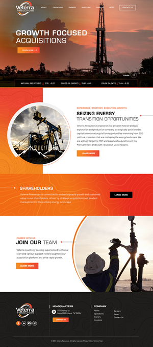 Web Design by Blue Sparrow for Tunnel Energy Partners | Design: #32193335