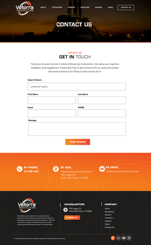 Web Design by Blue Sparrow for Tunnel Energy Partners | Design: #32196290