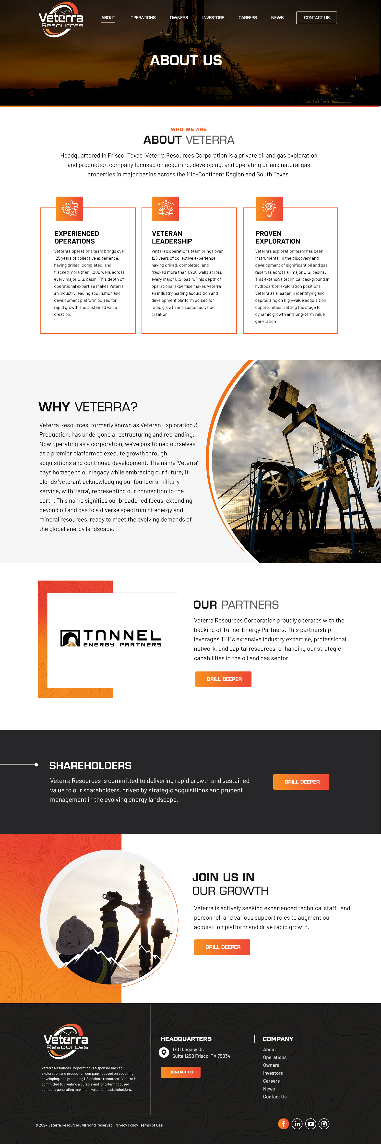 Web Design by Blue Sparrow for Tunnel Energy Partners | Design #32196418