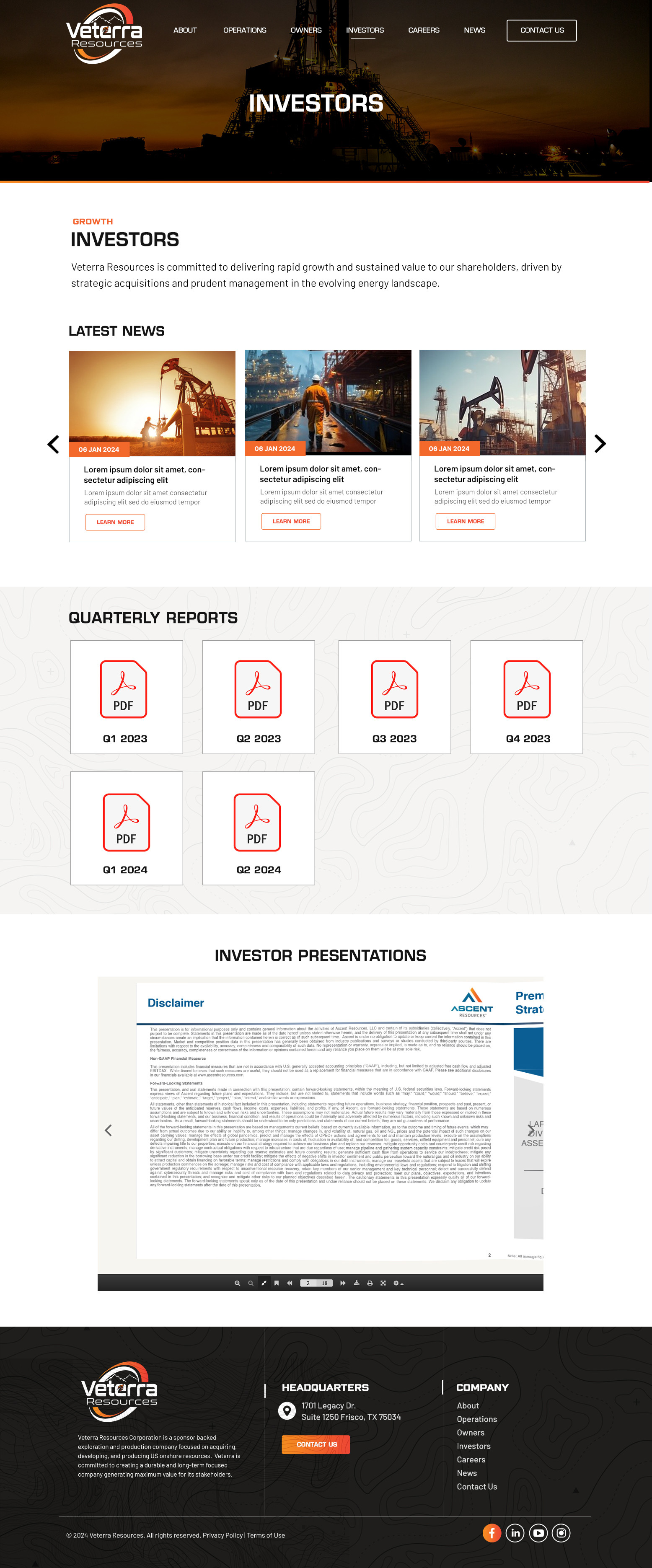 Diseño Web por Blue Sparrow para Tunnel Energy Partners | Diseño #32196535