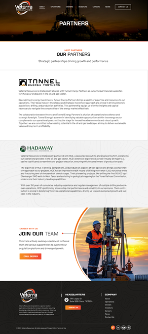 Web Design by Blue Sparrow for Tunnel Energy Partners | Design: #32196684