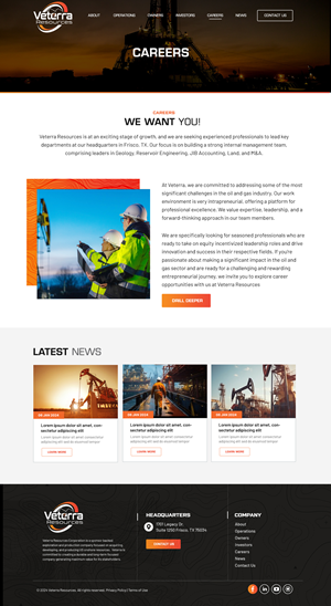 Web Design by Blue Sparrow for Tunnel Energy Partners | Design: #32196685