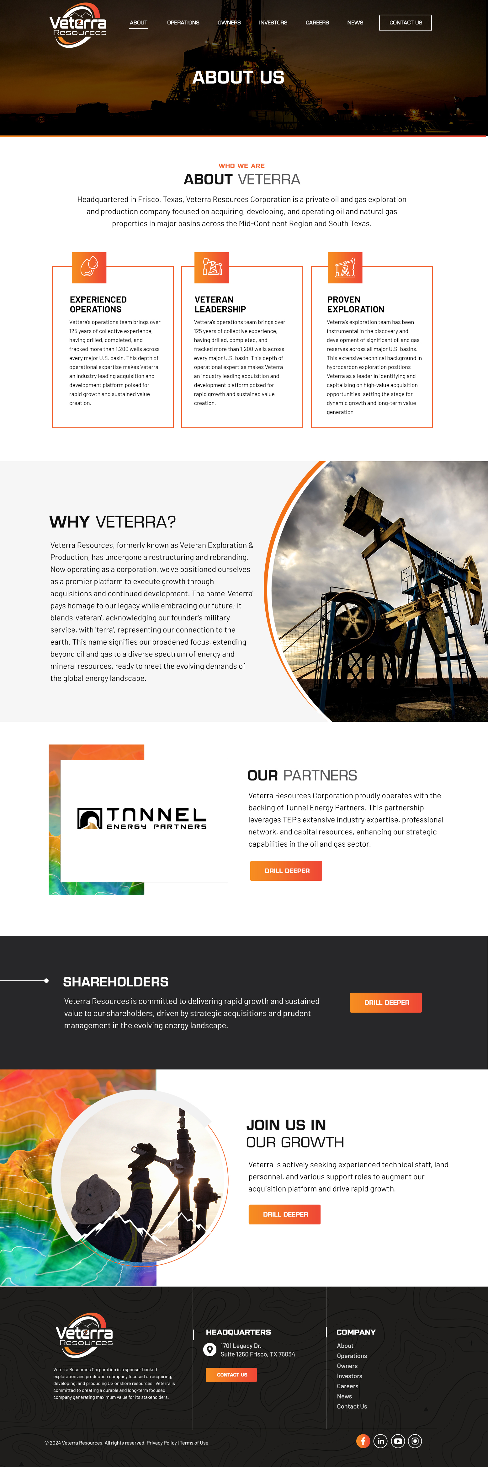 Web Design by Blue Sparrow for Tunnel Energy Partners | Design #32203888