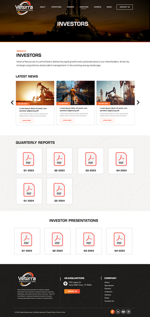 Web Design by Blue Sparrow for Tunnel Energy Partners | Design: #32204227