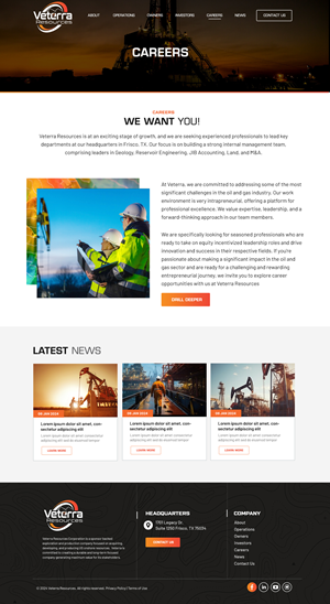 Web Design by Blue Sparrow for Tunnel Energy Partners | Design: #32204246
