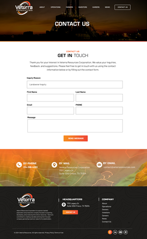 Web Design by Blue Sparrow for Tunnel Energy Partners | Design: #32204247
