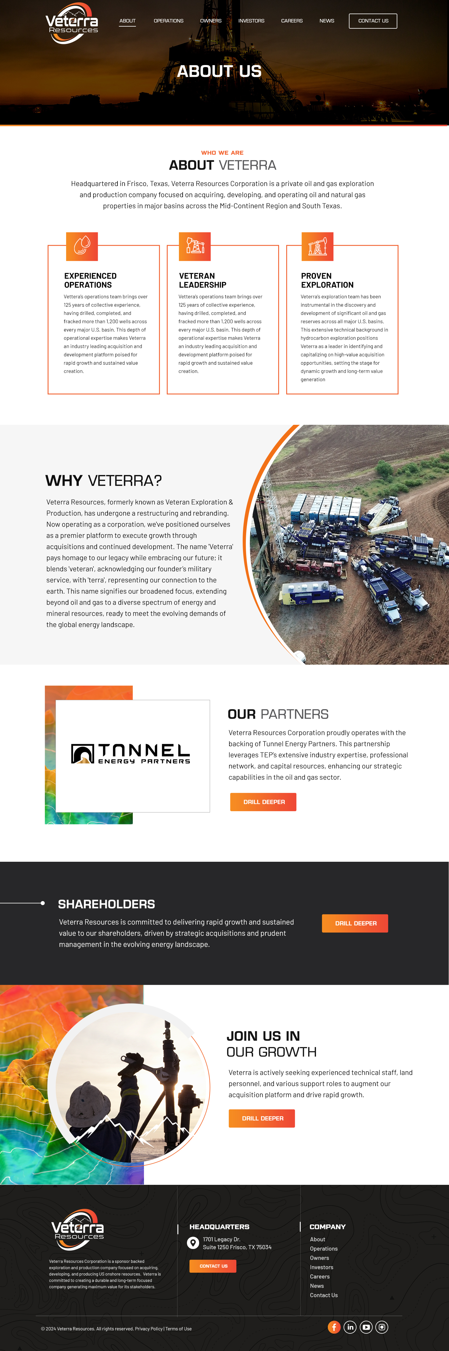 Web Design by Blue Sparrow for Tunnel Energy Partners | Design #32208118