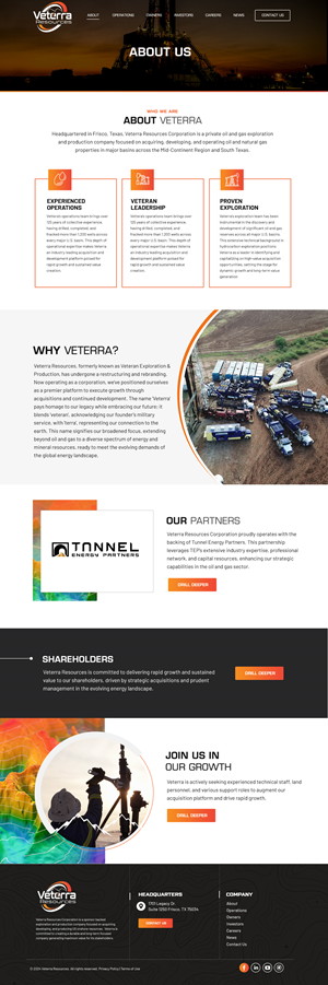 Web Design by Blue Sparrow for Tunnel Energy Partners | Design: #32208118