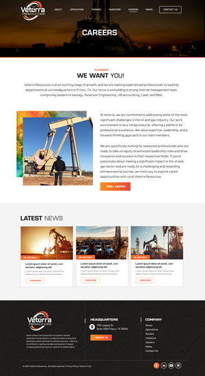 Web Design by Blue Sparrow for Tunnel Energy Partners | Design: #32208119