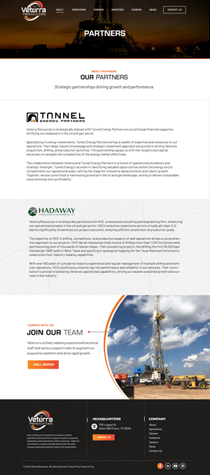 Web Design by Blue Sparrow for Tunnel Energy Partners | Design: #32208120