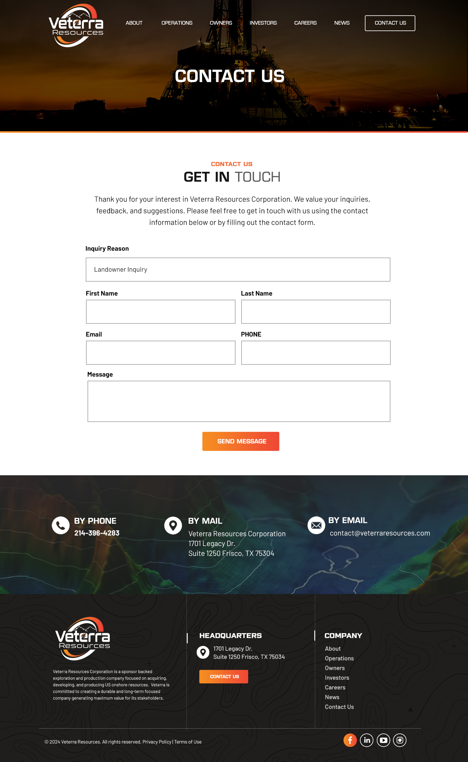Web Design by Blue Sparrow for Tunnel Energy Partners | Design #32213947