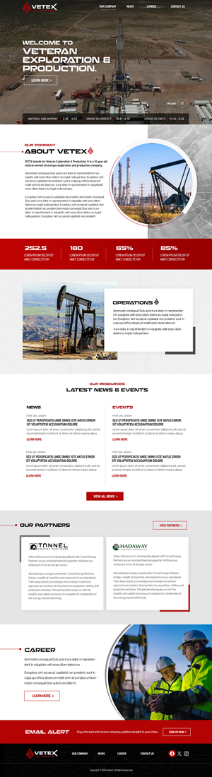 Web Design by Blue Sparrow for Tunnel Energy Partners | Design: #32444755