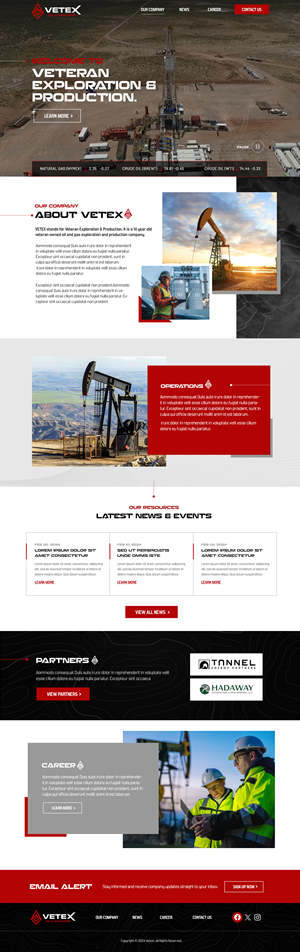 Web Design by Blue Sparrow for Tunnel Energy Partners | Design: #32444756