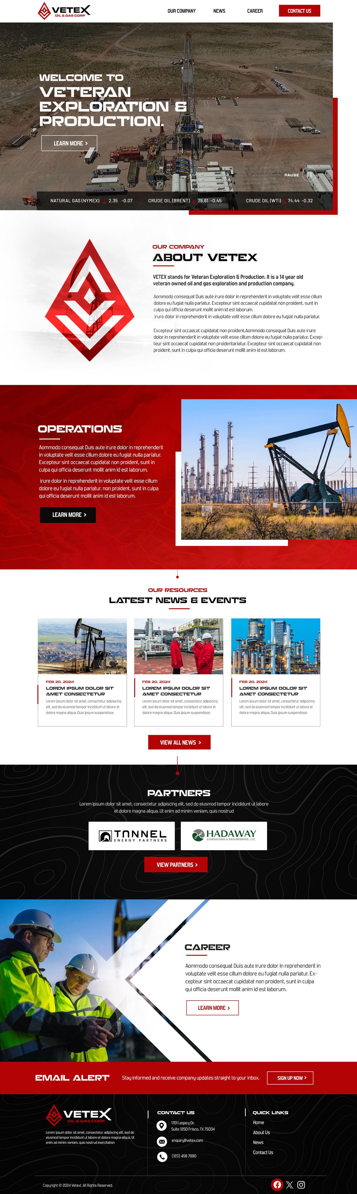 Web Design by Blue Sparrow for Tunnel Energy Partners | Design #32444757