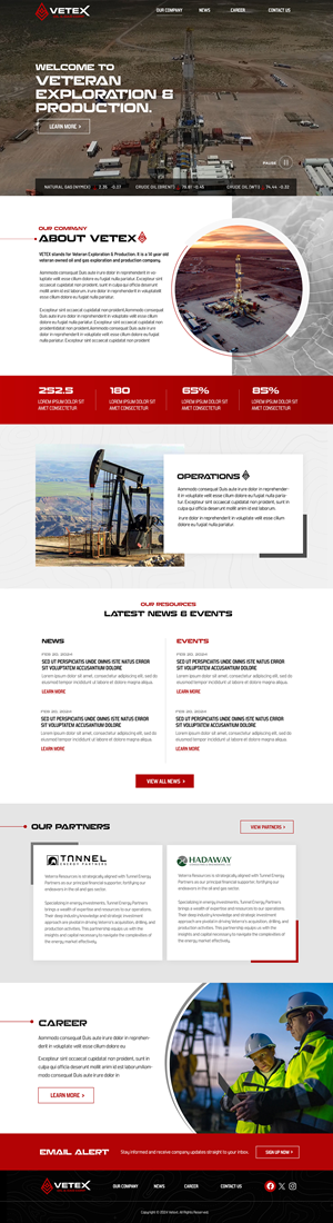 Web Design by Blue Sparrow for Tunnel Energy Partners | Design: #32445253
