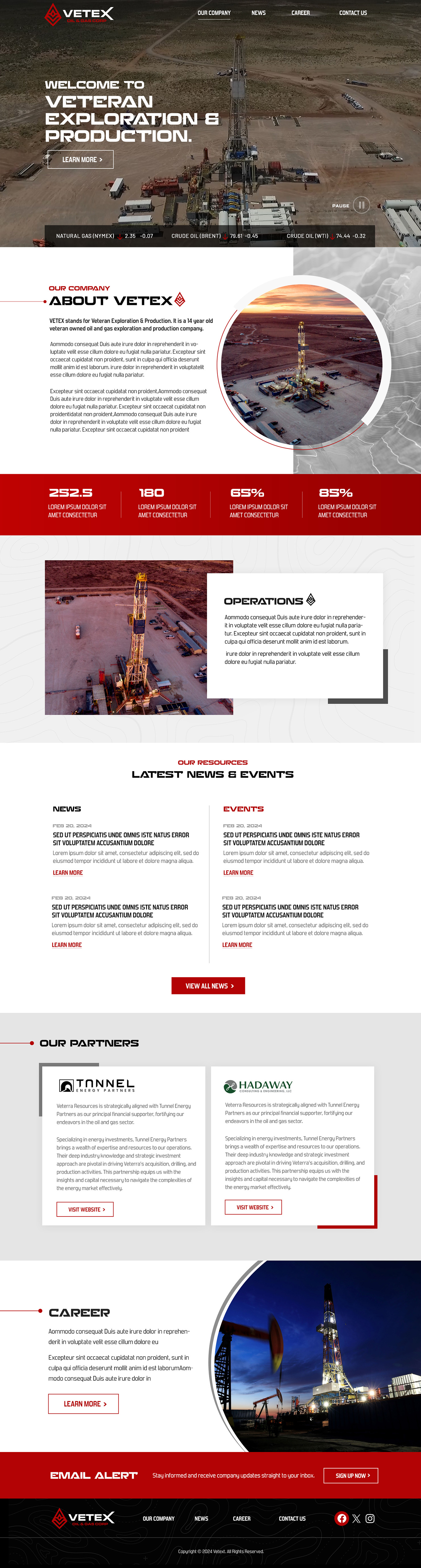 Web Design by Blue Sparrow for Tunnel Energy Partners | Design #32445784