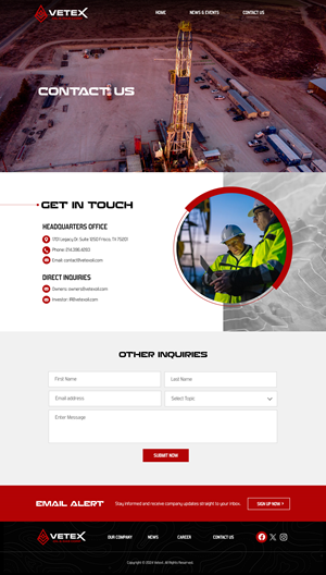 Web Design by Blue Sparrow for Tunnel Energy Partners | Design: #32451797
