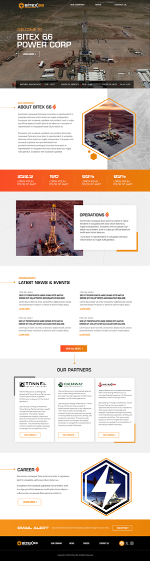 Web Design by Blue Sparrow for Tunnel Energy Partners | Design: #32531526