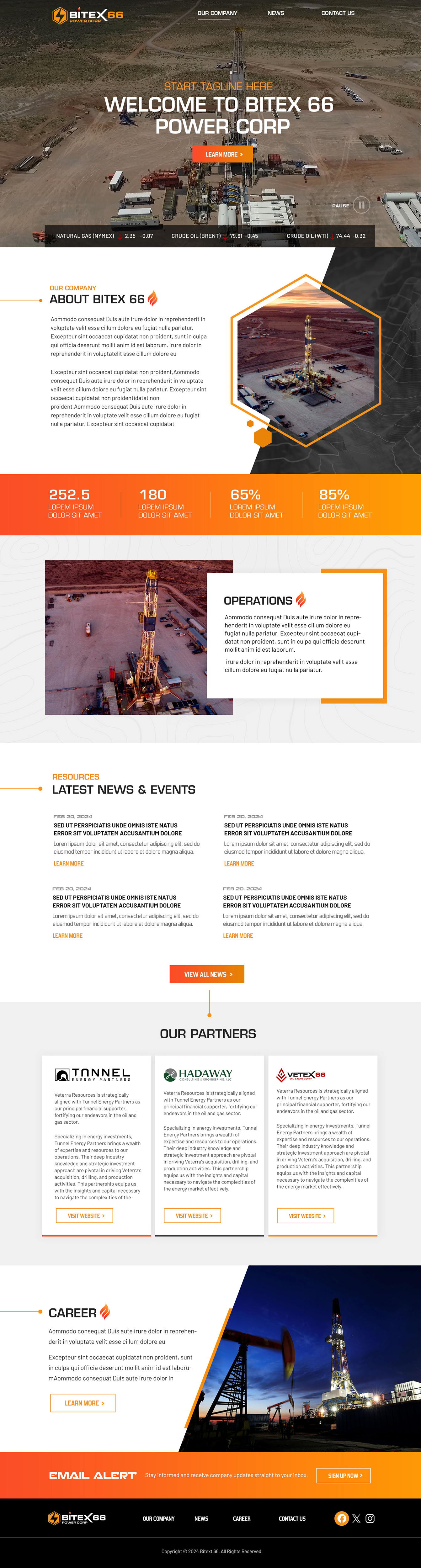 Web Design by Blue Sparrow for Tunnel Energy Partners | Design #32531527