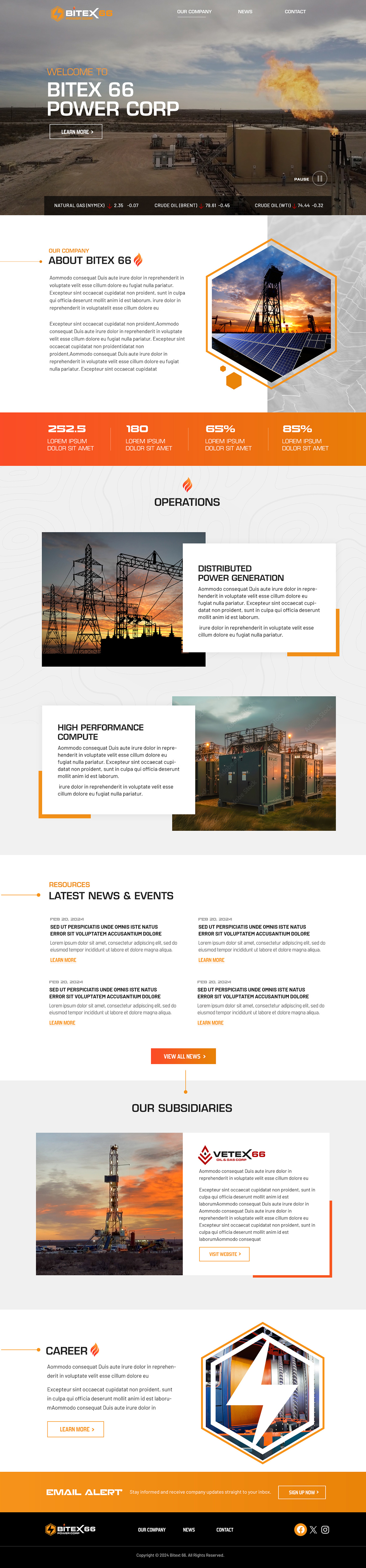Web Design by Blue Sparrow for Tunnel Energy Partners | Design #32551346