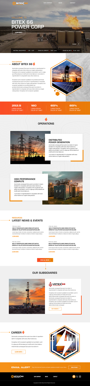 Web Design by Blue Sparrow for Tunnel Energy Partners | Design: #32551346