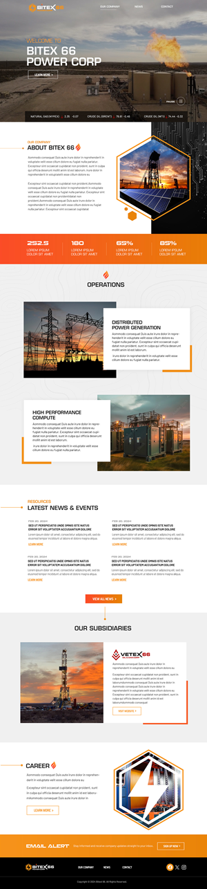 Web Design by Blue Sparrow for Tunnel Energy Partners | Design: #32551766