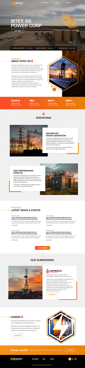 Web Design by Blue Sparrow for Tunnel Energy Partners | Design: #32551767