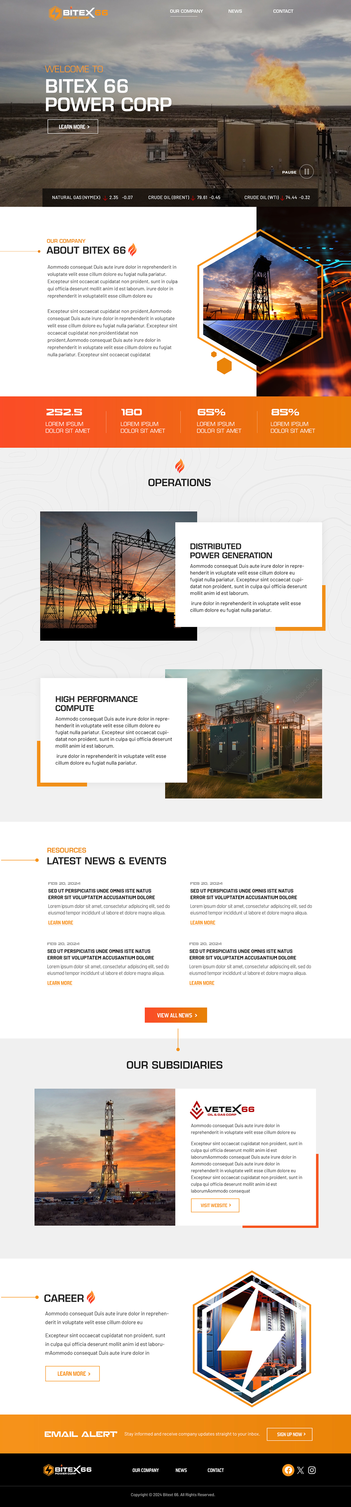 Web Design by Blue Sparrow for Tunnel Energy Partners | Design #32558677