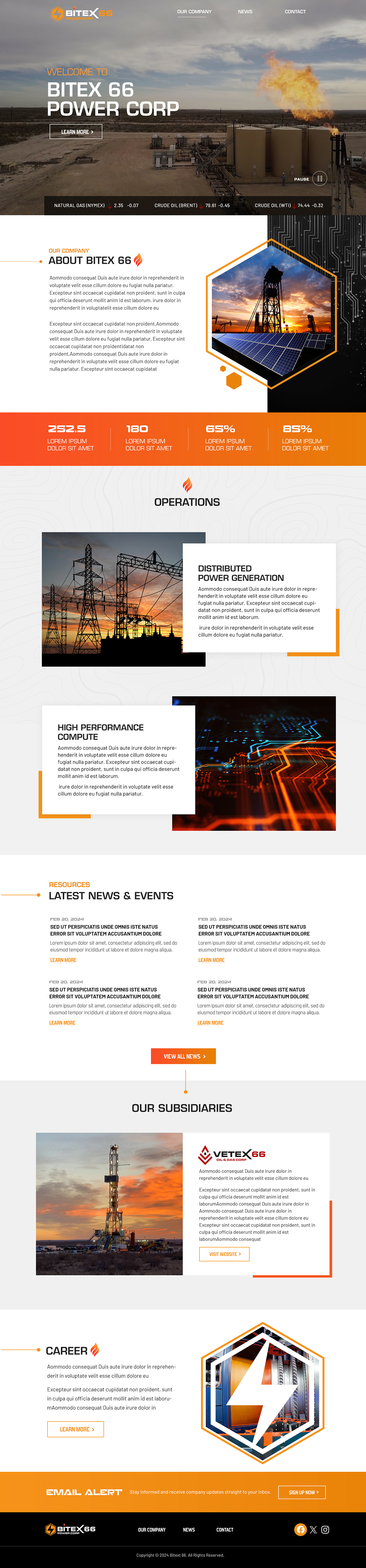 Web Design by Blue Sparrow for Tunnel Energy Partners | Design #32558715