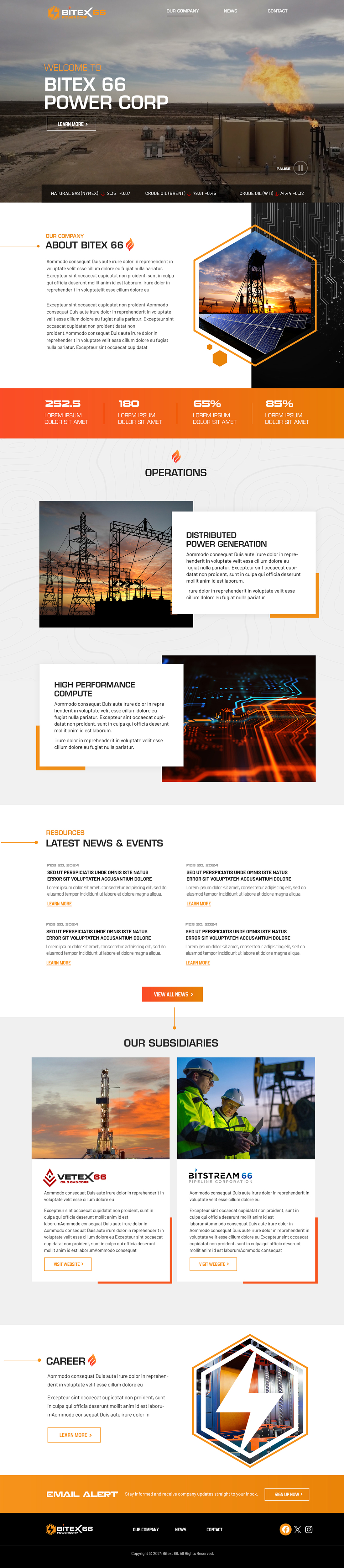 Web Design by Blue Sparrow for Tunnel Energy Partners | Design #32668309