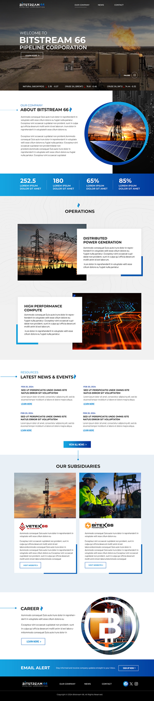 Web Design by Blue Sparrow for Tunnel Energy Partners | Design: #32712421