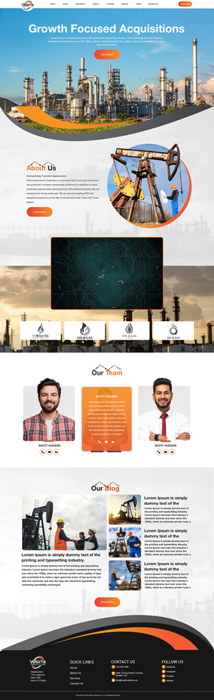 Web Design by Sabarni De designer for Tunnel Energy Partners | Design: #32190307