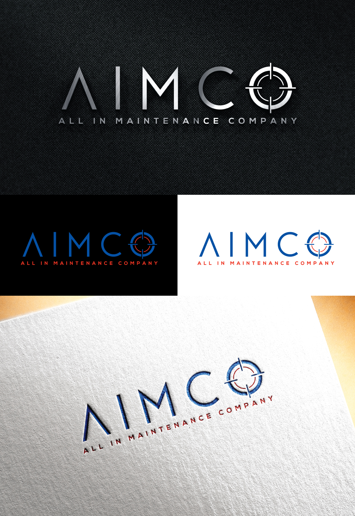 Logo Design by step forward 2 for All in maintenance company "AIMCO" | Design #32196860