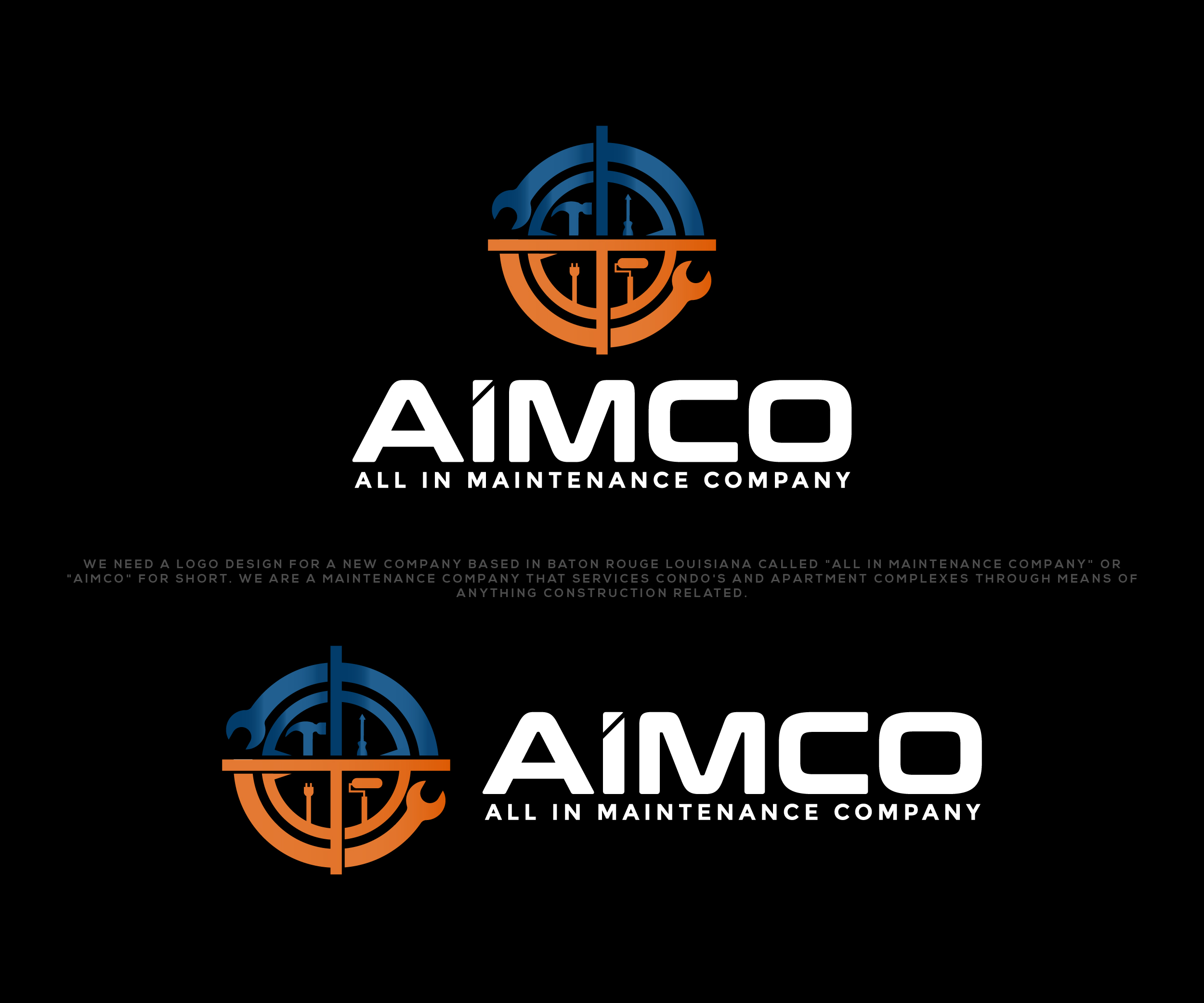 Logo Design by AlphabetZero.com for All in maintenance company "AIMCO" | Design #32211304