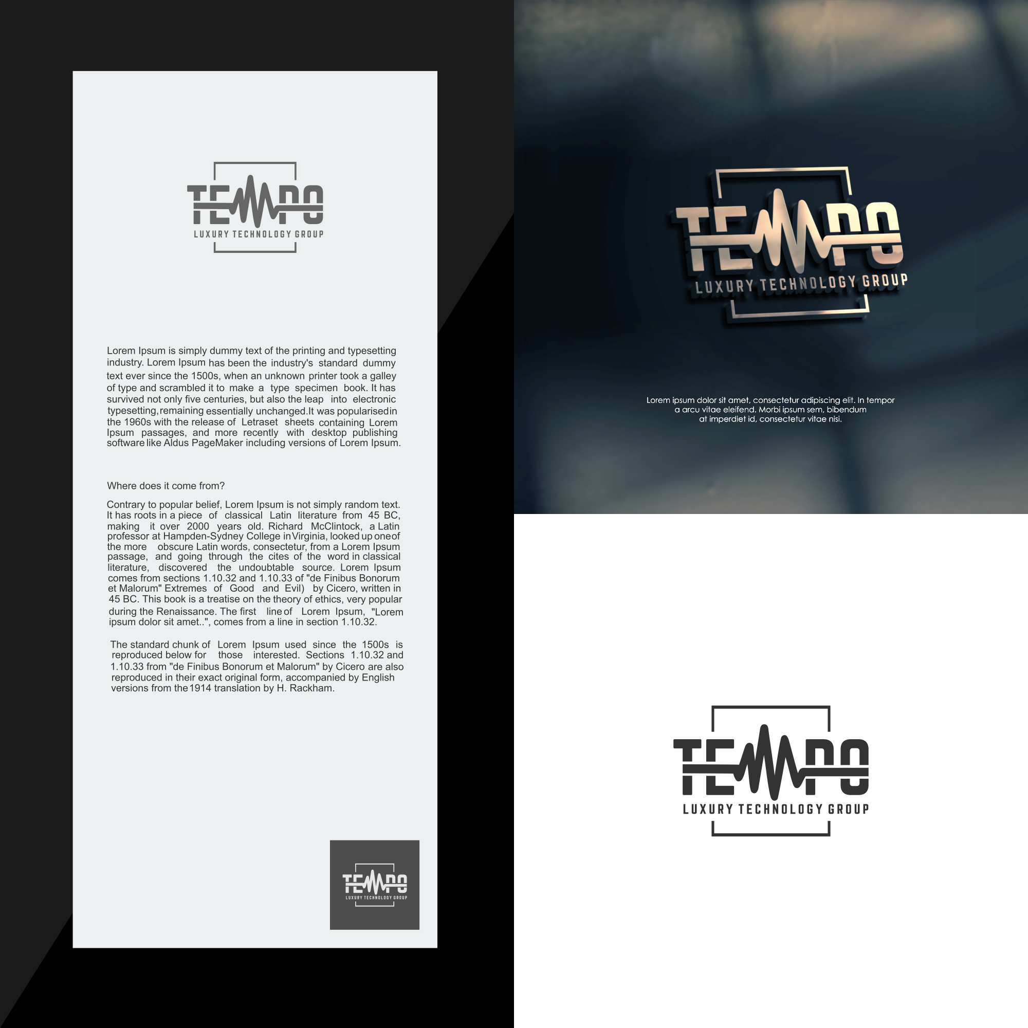 Logo Design by setan cell for Tempo Luxury Technology Group | Design #32243300